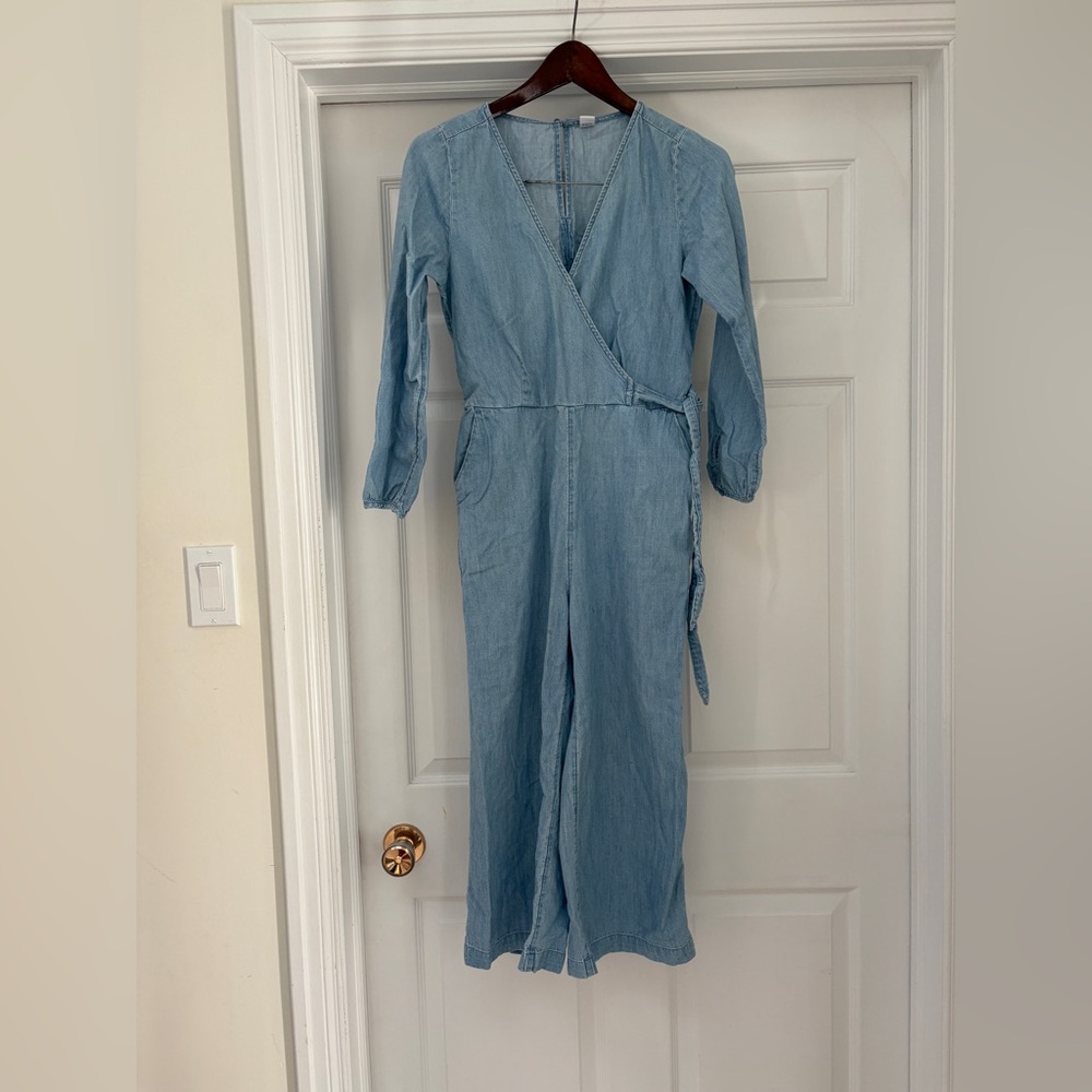 Old Navy Light Blue Denim Jumpsuit